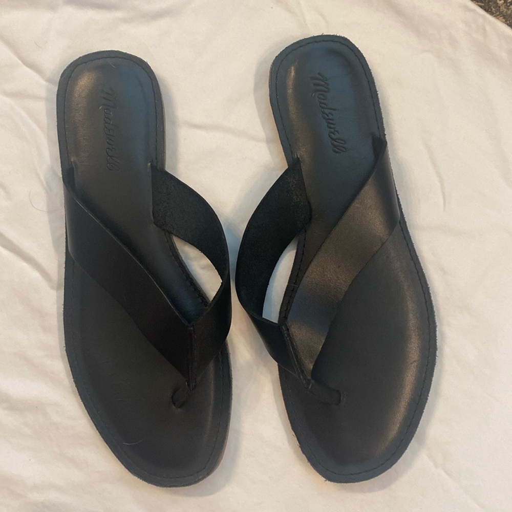 Madewell chunky boardwalk sandal leather flip flop
